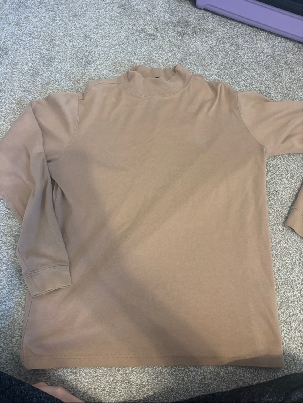 Scandia Woods Tan Mock Neck Long Sleeve